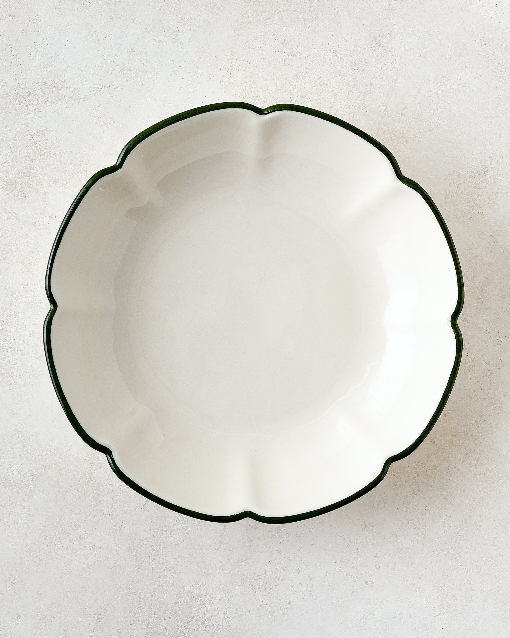 Green Luna Scalloped Pasta Bowl - Image 2