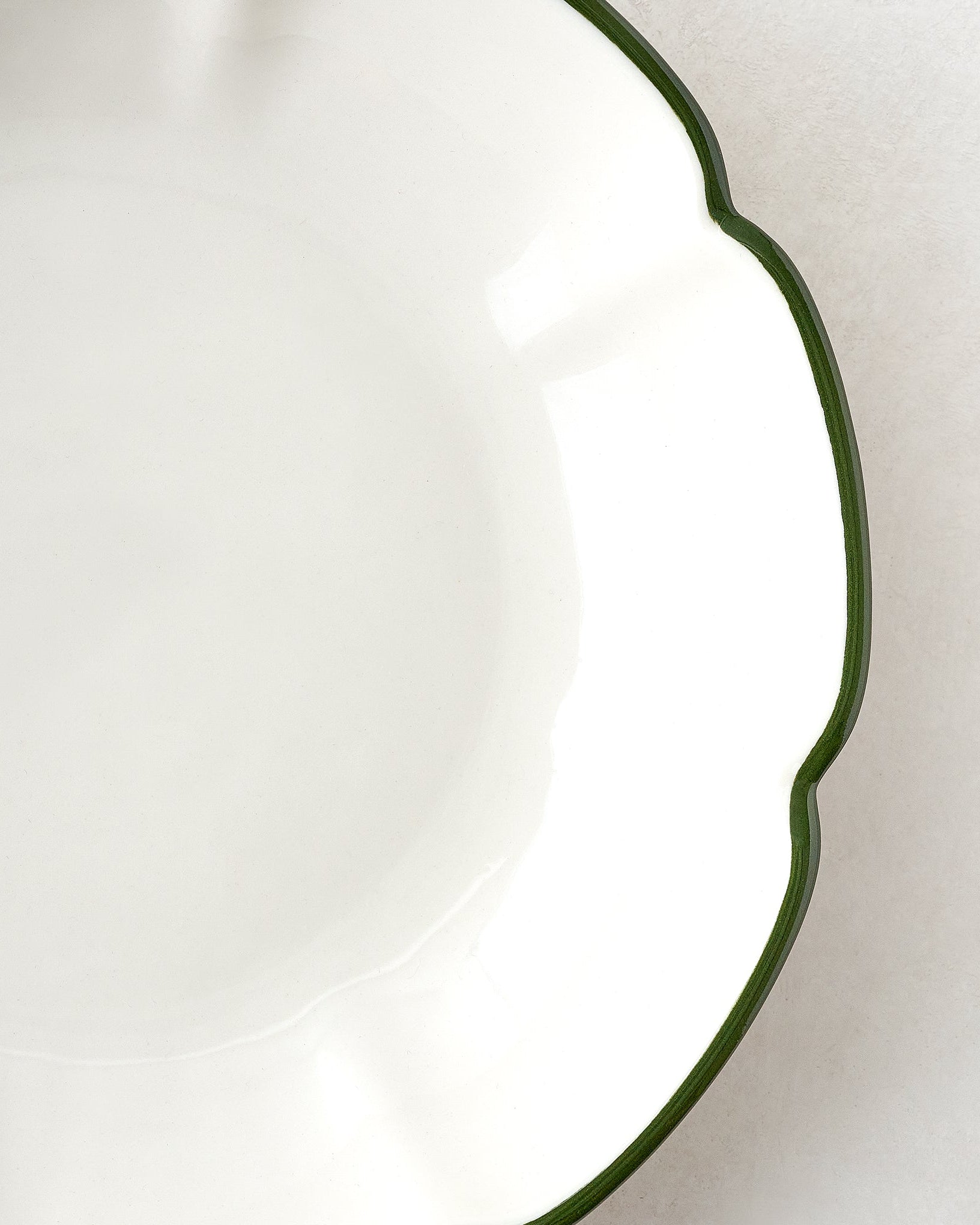 Green Luna Scalloped Pasta Bowl - Image 3