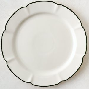 Green Luna Scalloped Plate
