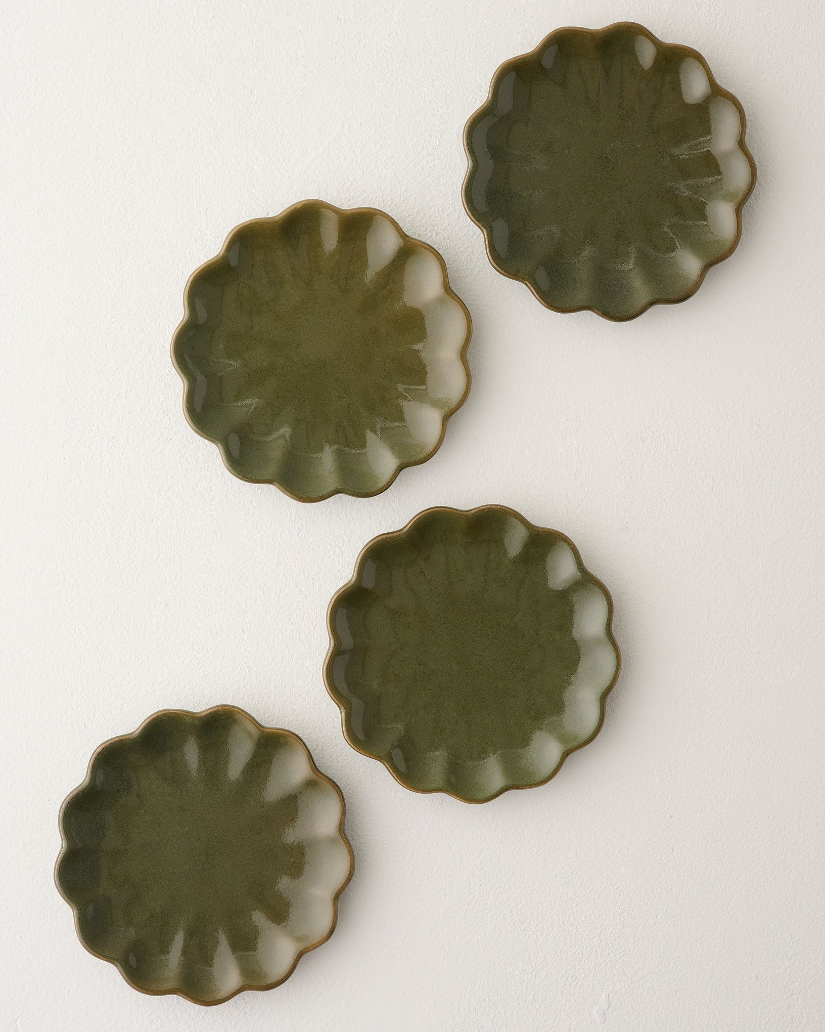 Sage Scalloped Edge Coaster Set of Four - Image 2