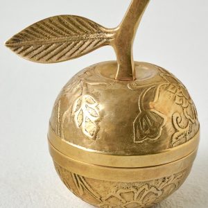 Antique Inspired Brass Apple Box