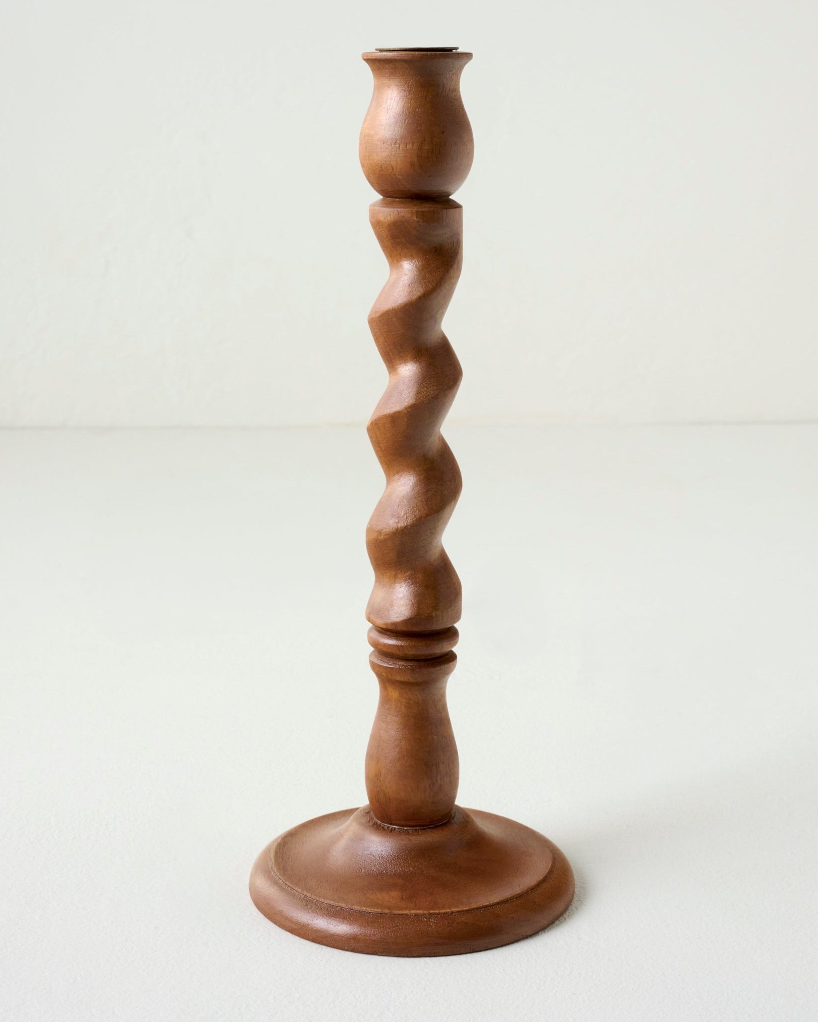 Wooden Barley Twist Taper Holder - Image 3