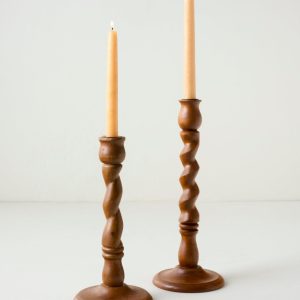 Wooden Barley Twist Taper Holder