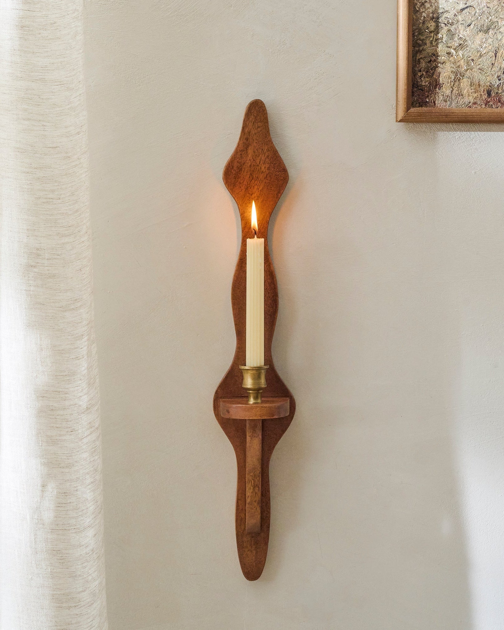 Hayes Wooden Wall Sconce. Set of Two - Image 2