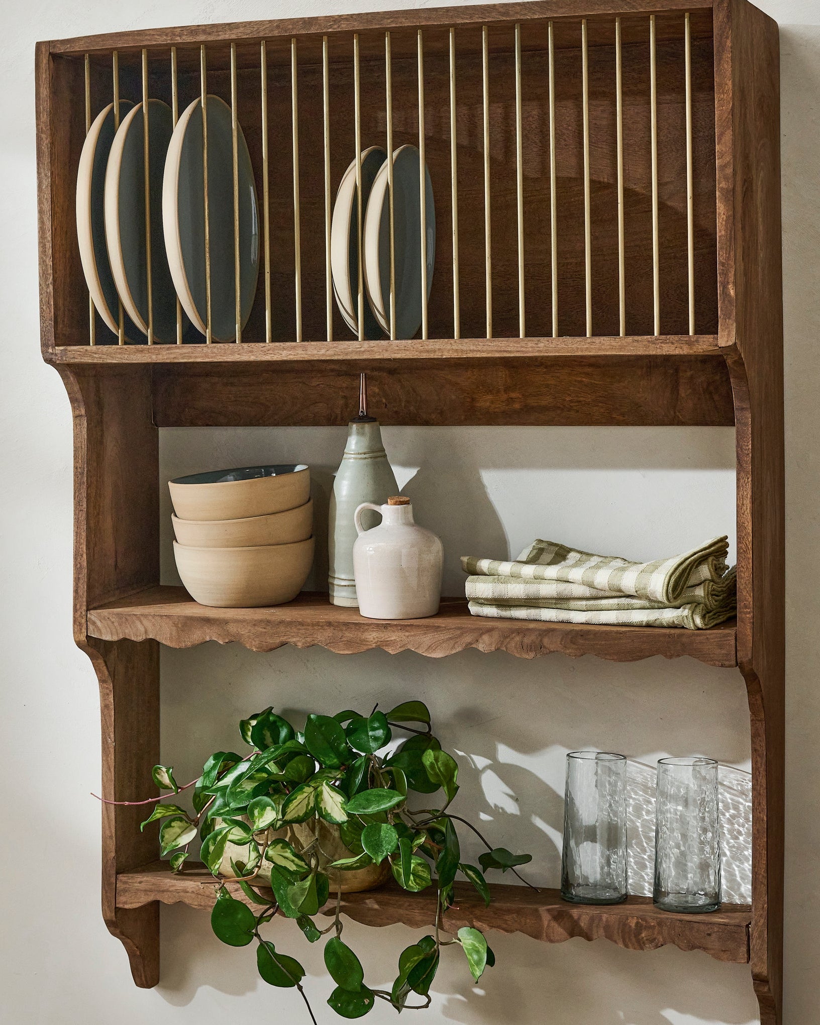 Quinn Wooden Dish Cabinet - Image 2