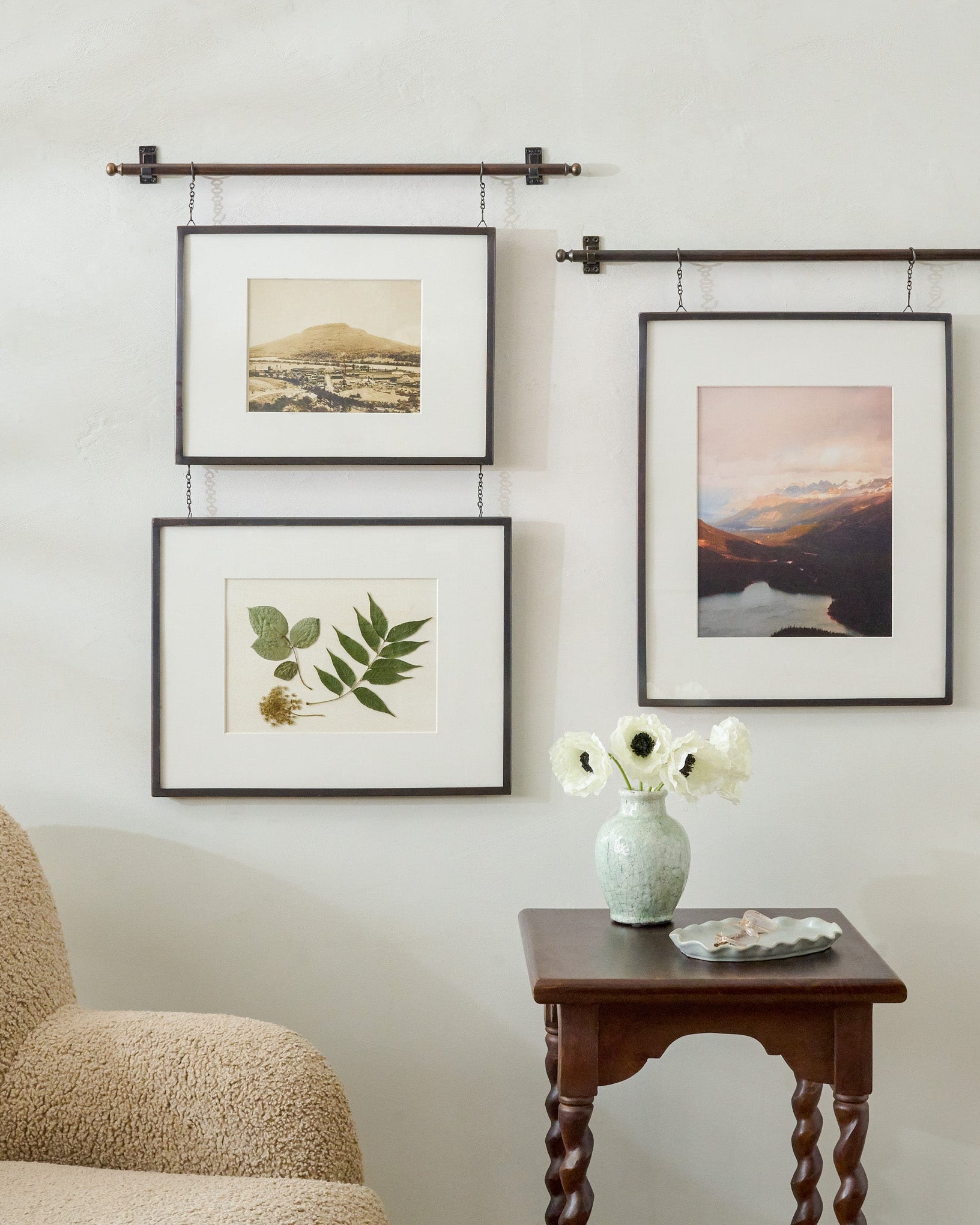 Colleen Antique Bronze Rail Double Picture Frame - Image 2