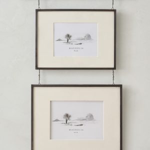 Colleen Antique Bronze Rail Double Picture Frame