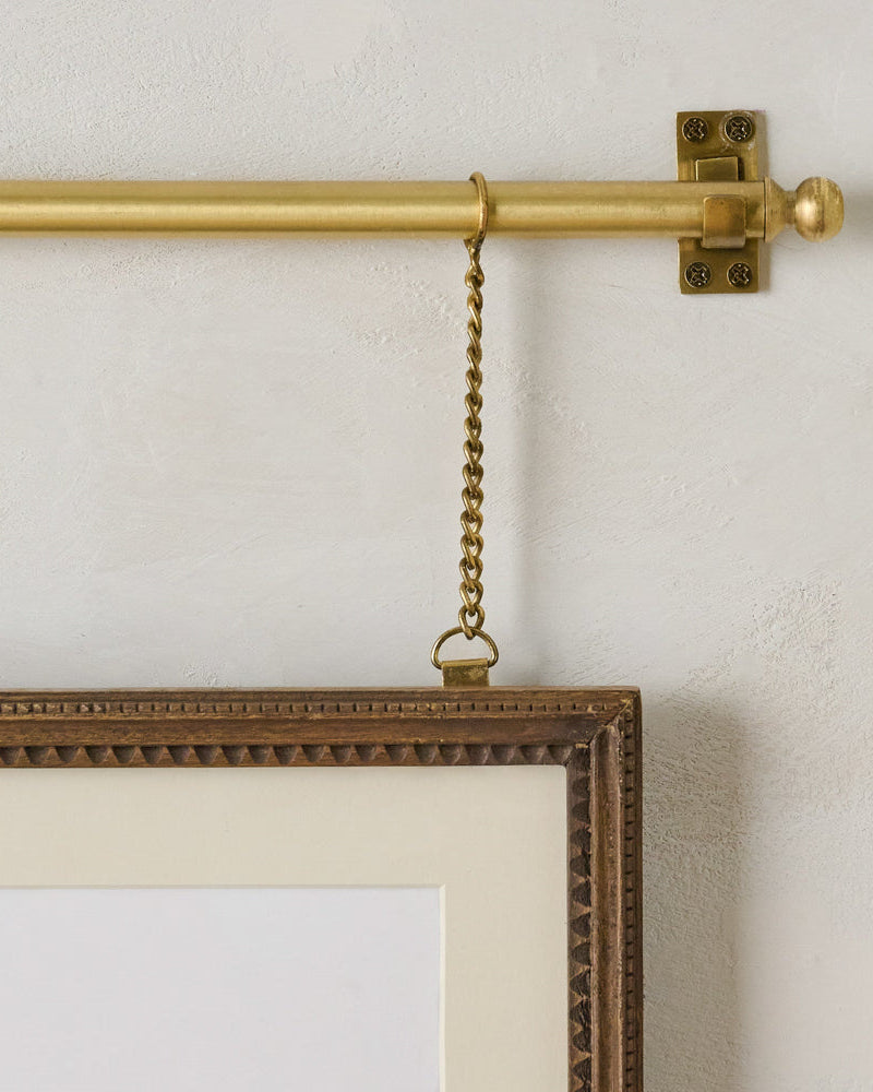 Colleen Wood and Brass Rail Picture Frame - Image 2