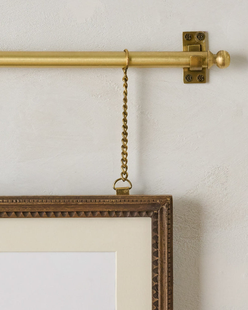 Colleen Wood and Brass Rail Double Picture Frame - Image 2