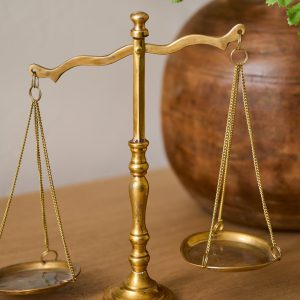Solid Brass Bookshelf Scale
