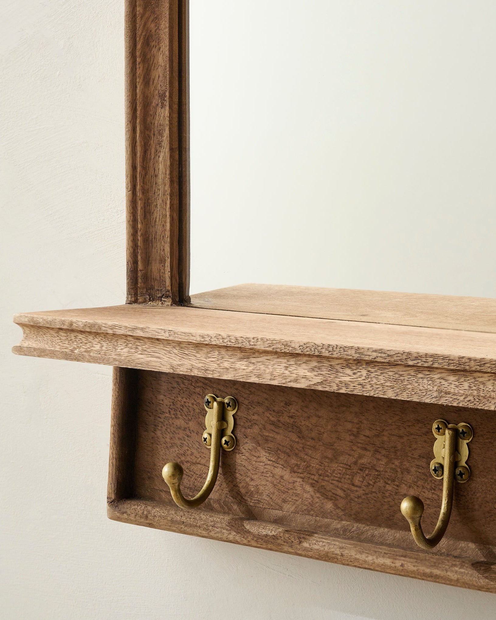 Oversized James Mirror with Hooks and Shelf - Image 4