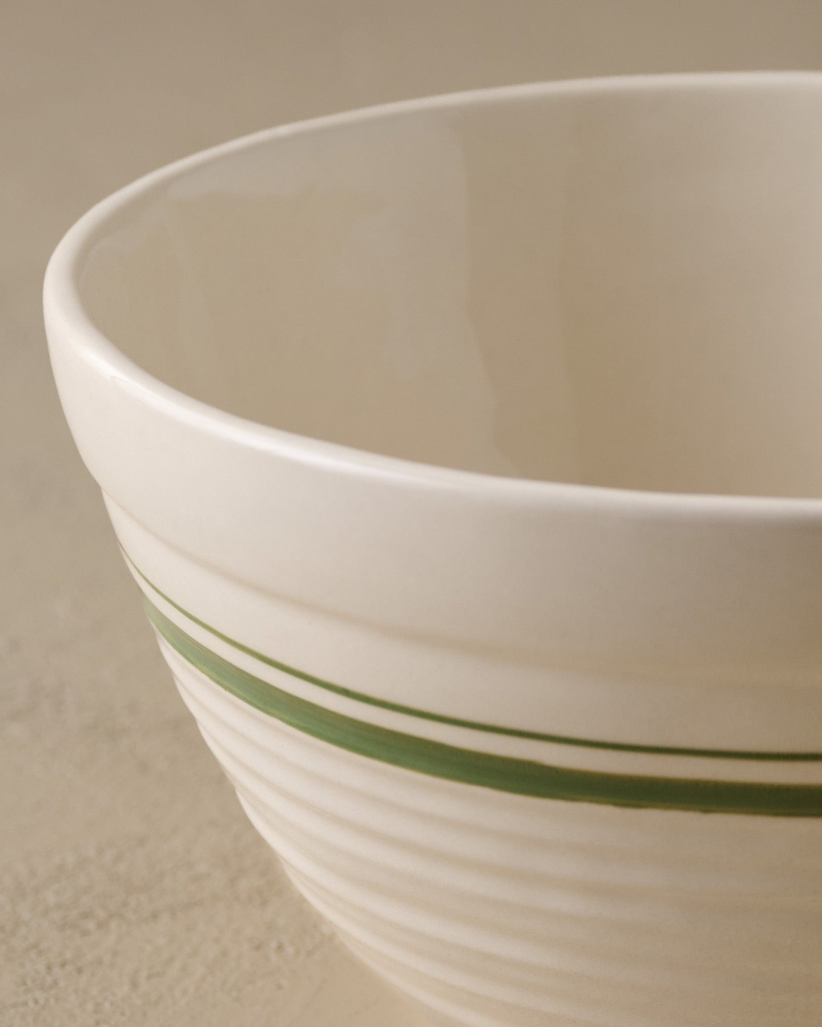 The Cottage Collection Forest Green Striped Mixing Bowl Set - Image 3