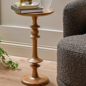 Enzo Turned Wood Drink Table