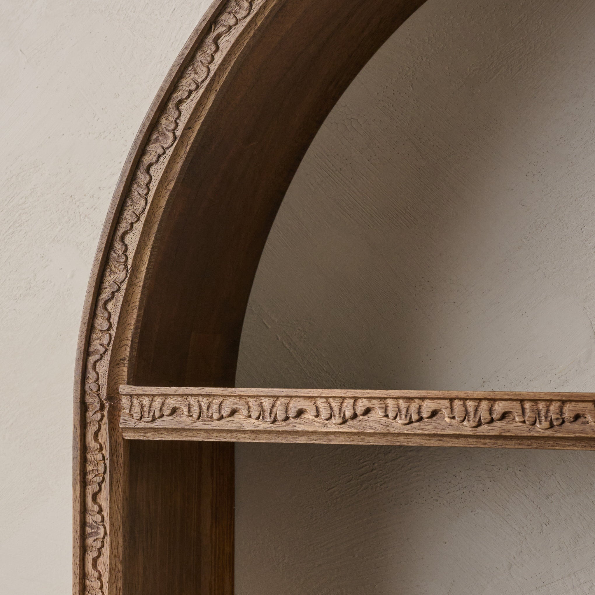 Hand Carved Wooden Archer Shelf - Image 3