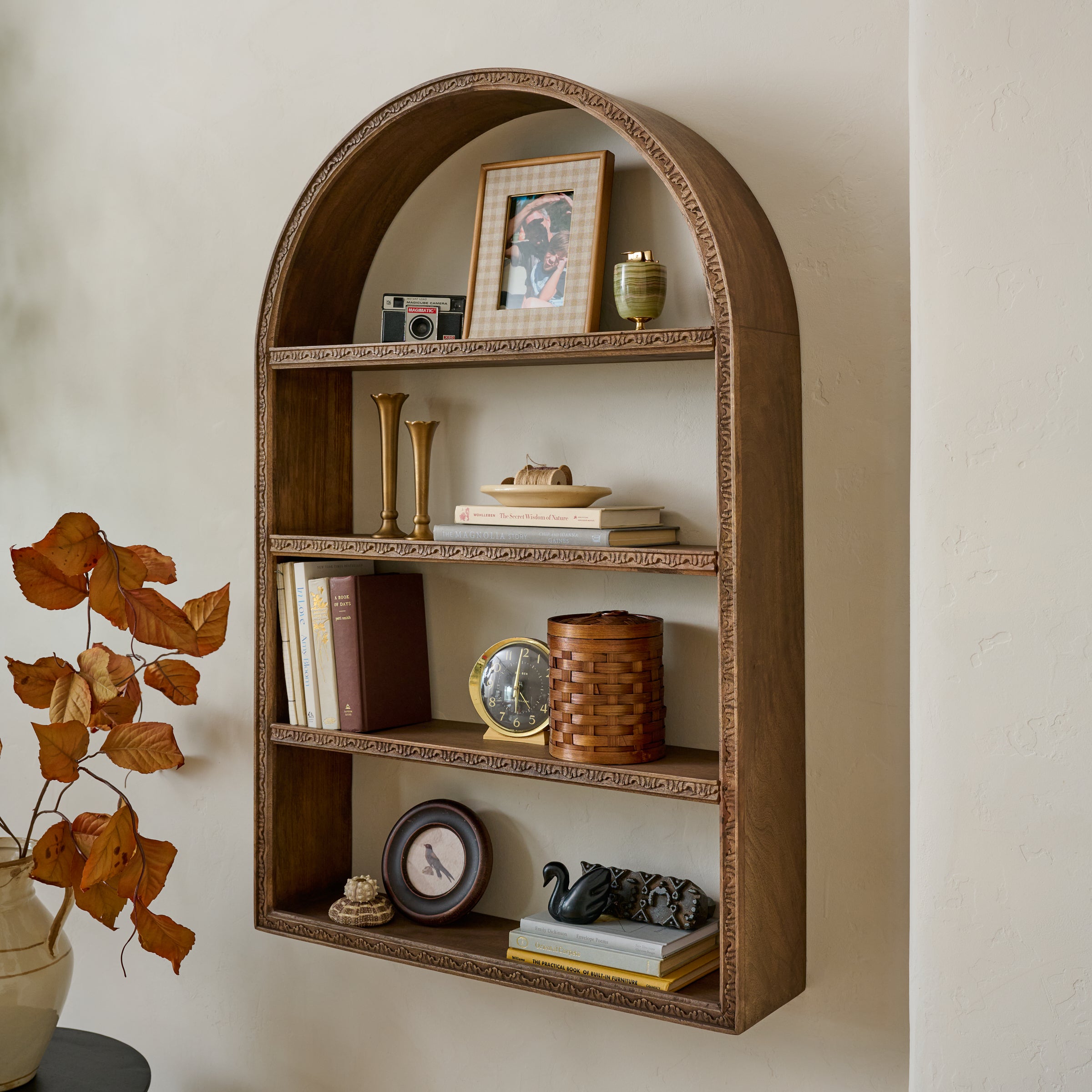 Hand Carved Wooden Archer Shelf - Image 4