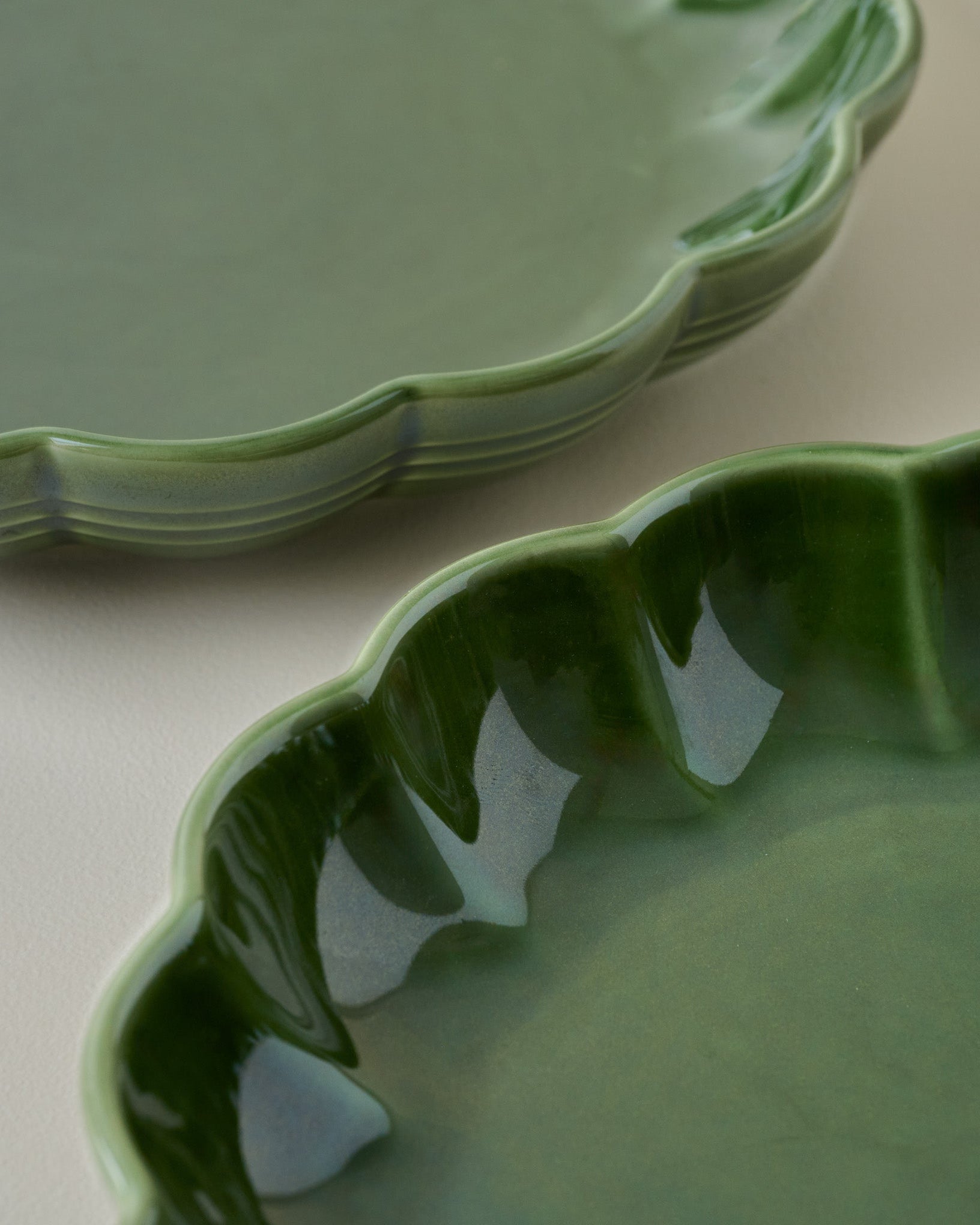 The Cottage Collection Forest Green Scalloped Baking Dish Set - Image 3