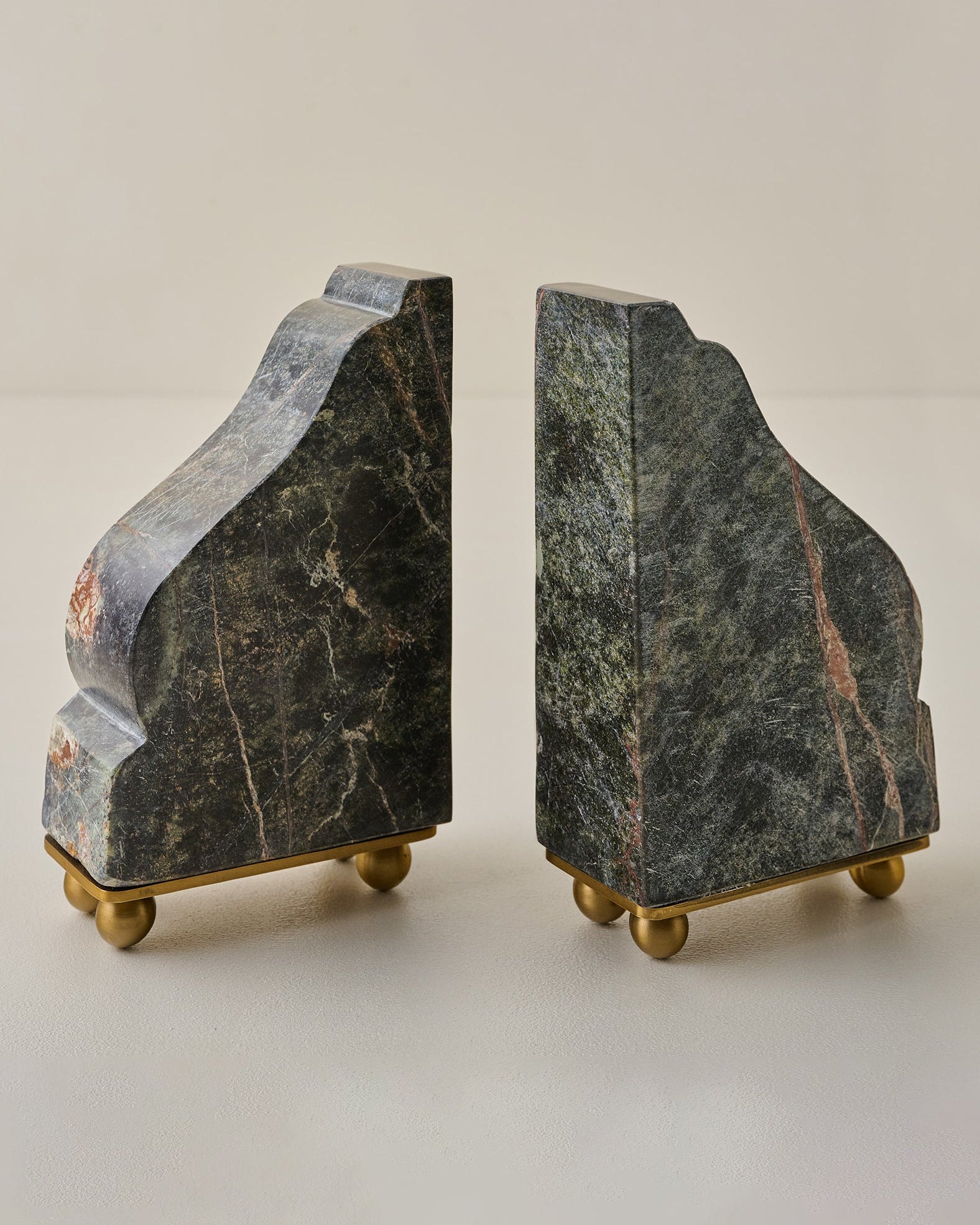 Henry Marble and Brass Bookends - Image 2