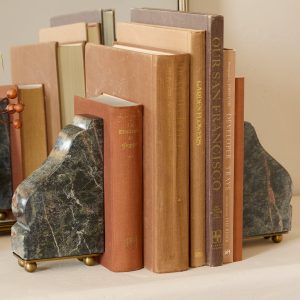 Henry Marble and Brass Bookends