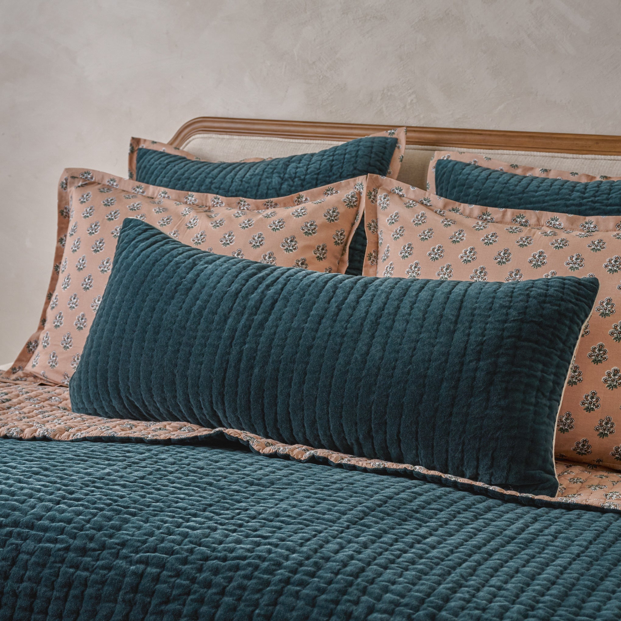 Audrey Velvet Lumbar Pillow- Magical Forest - Image 4