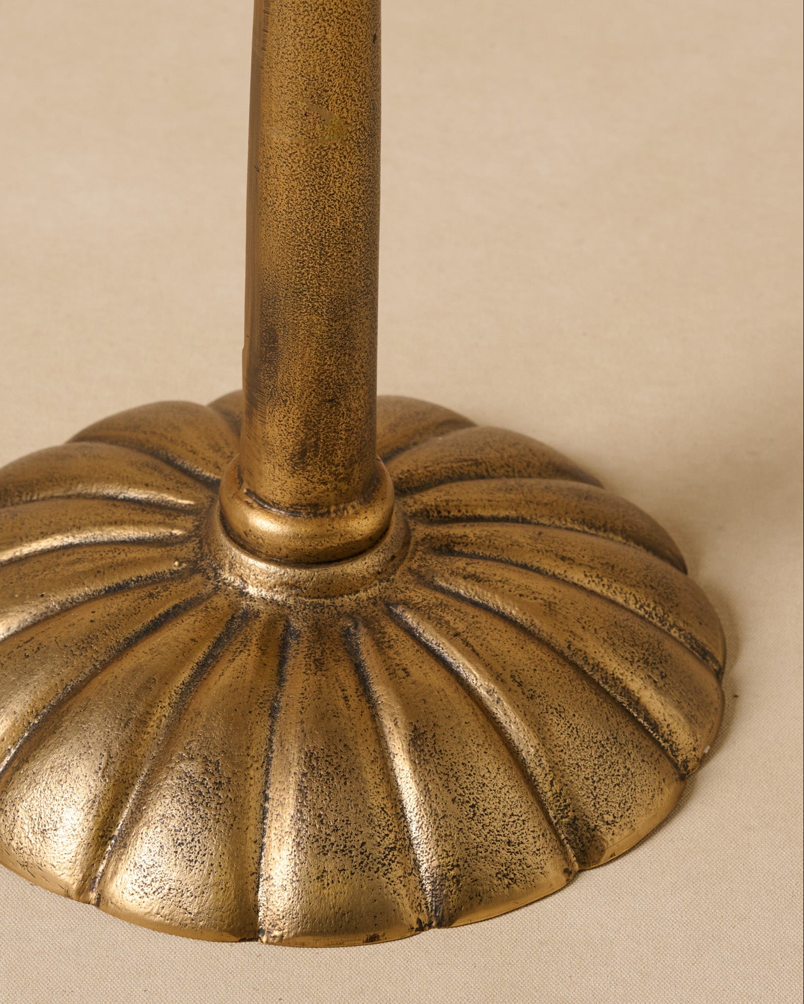 Antiqued Brass Drink Table - Image 4