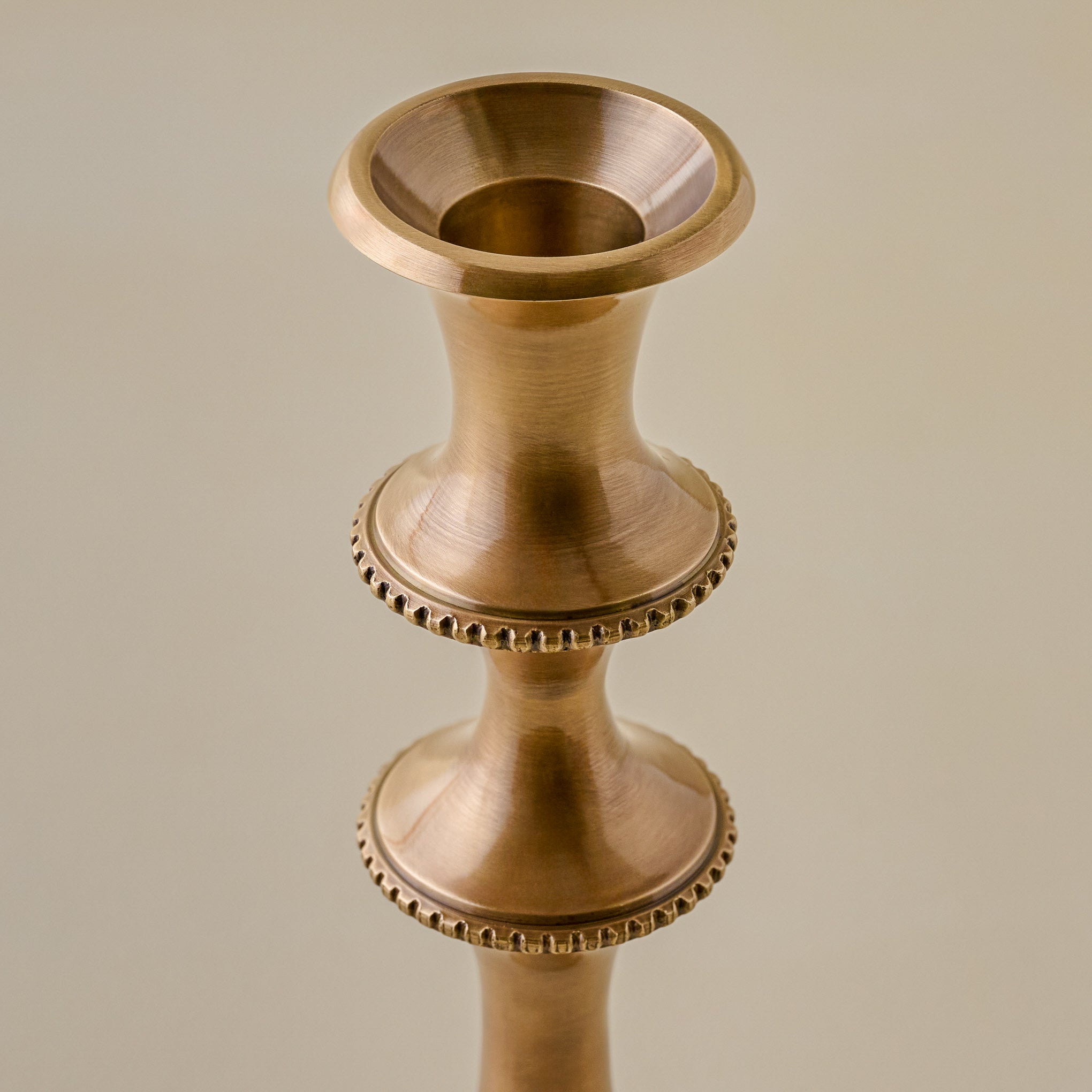 Adler Antiqued Brass Etched Taper Holder - Image 5
