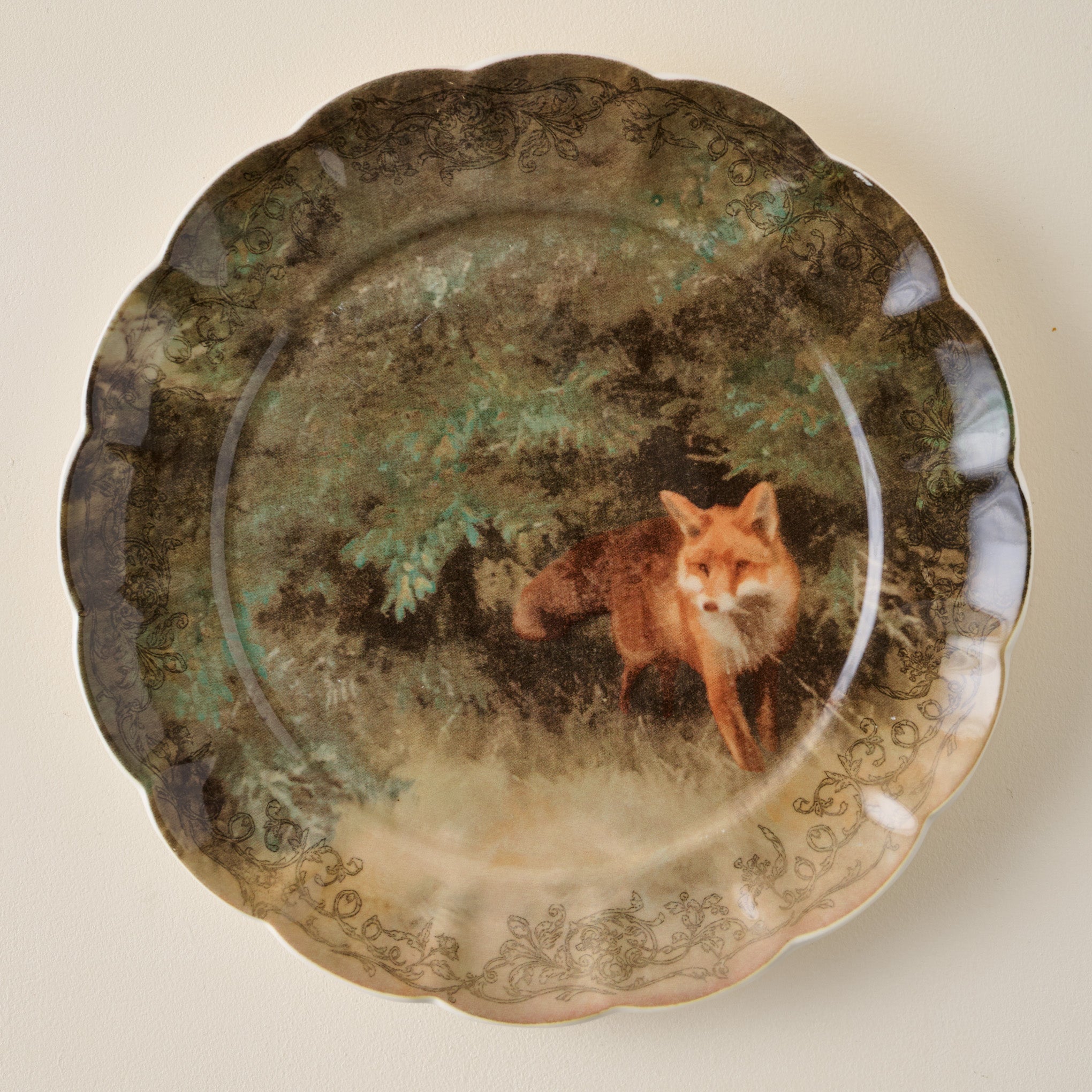 Enchanted Forest Fox Dessert Plate - Image 2