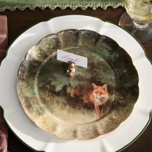 Enchanted Forest Fox Dessert Plate