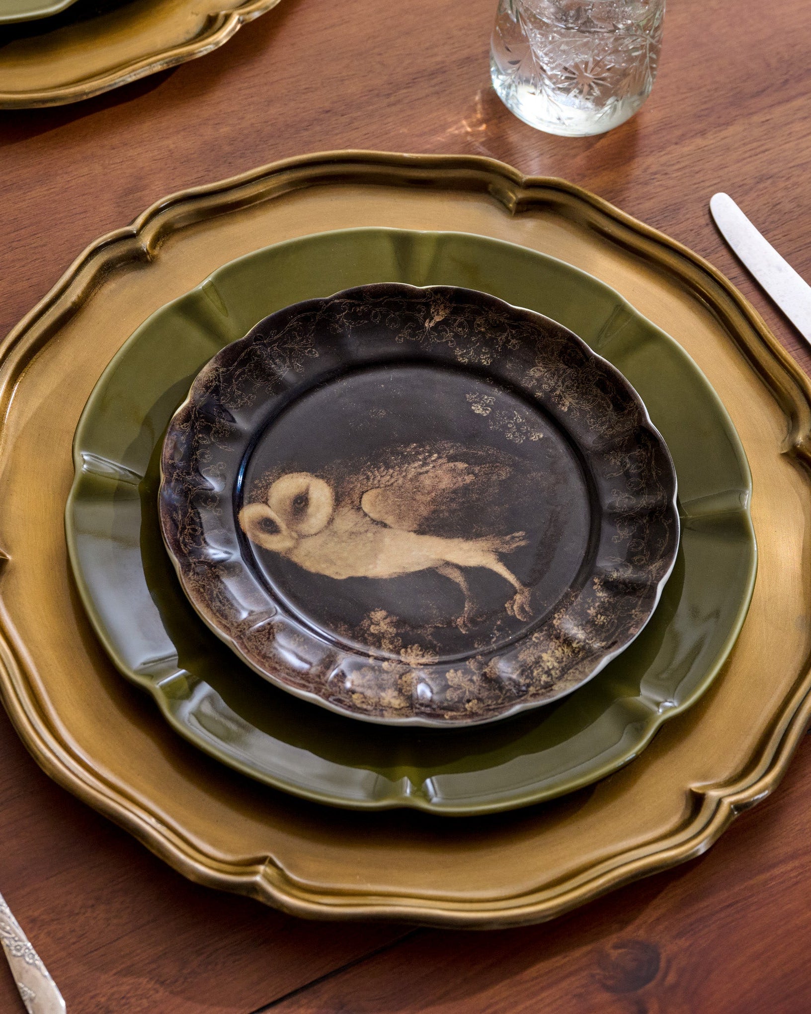 Enchanted Forest Owl Dessert Plate
