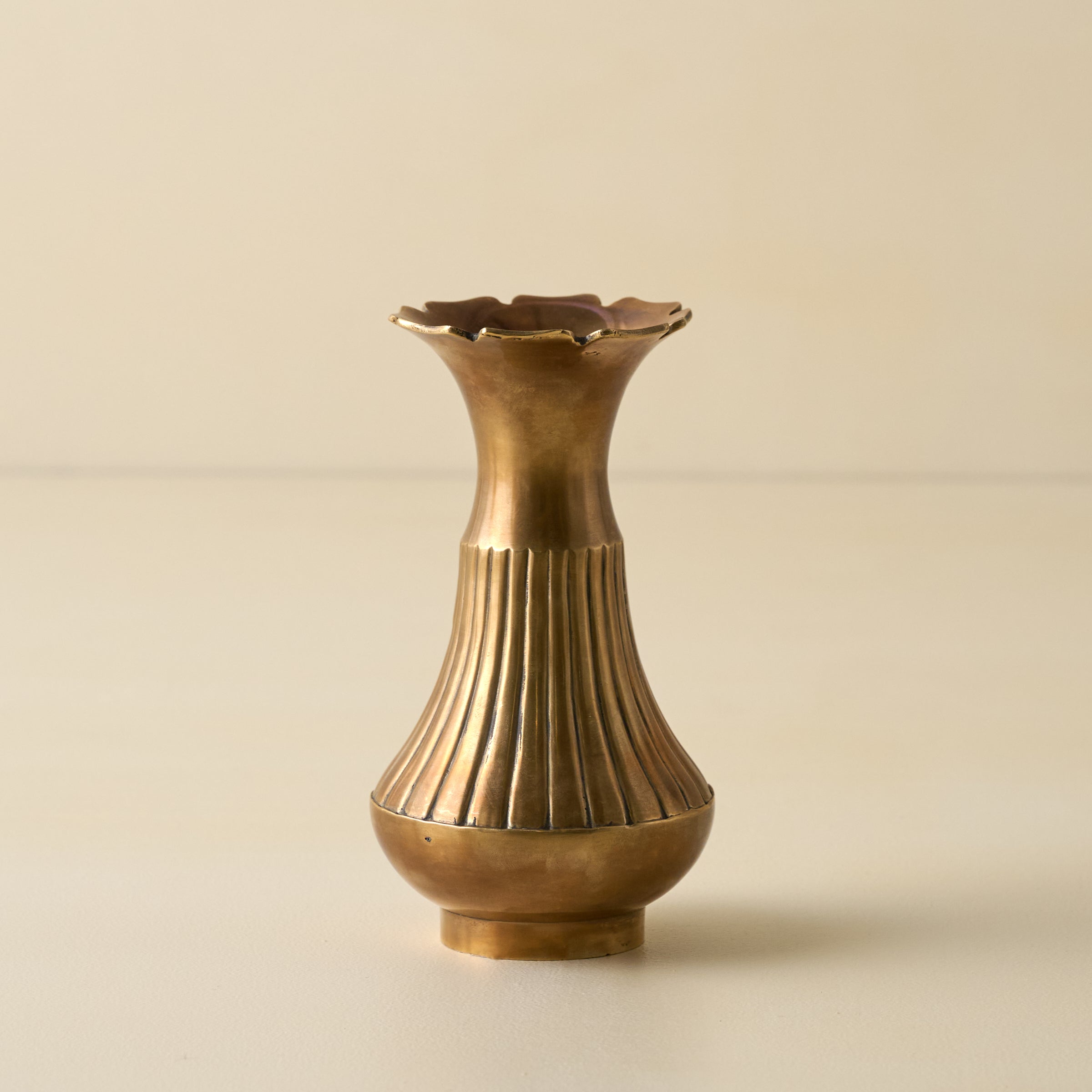 Anna Antiqued Solid Brass Vase - Image 7