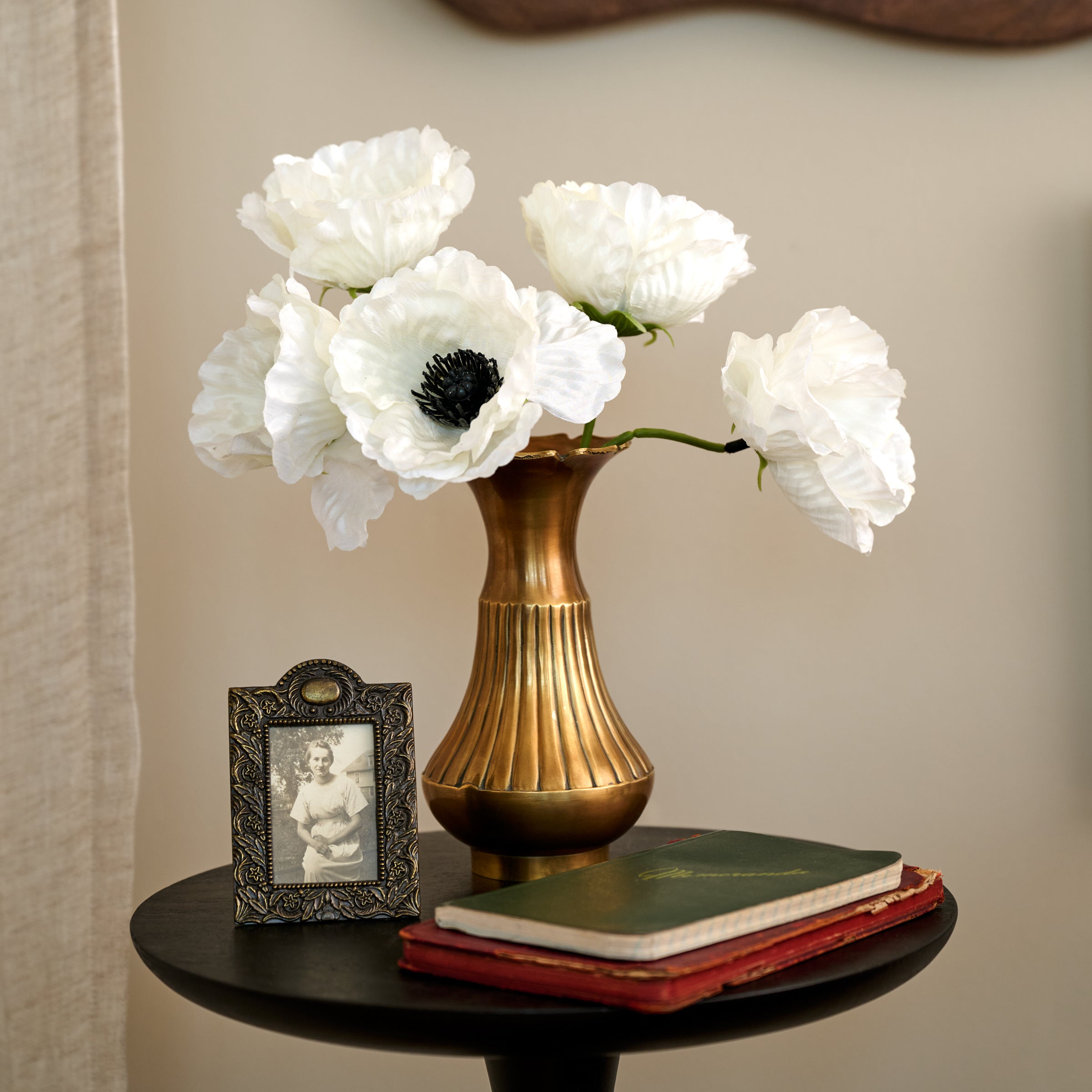 Anna Antiqued Solid Brass Vase - Image 6