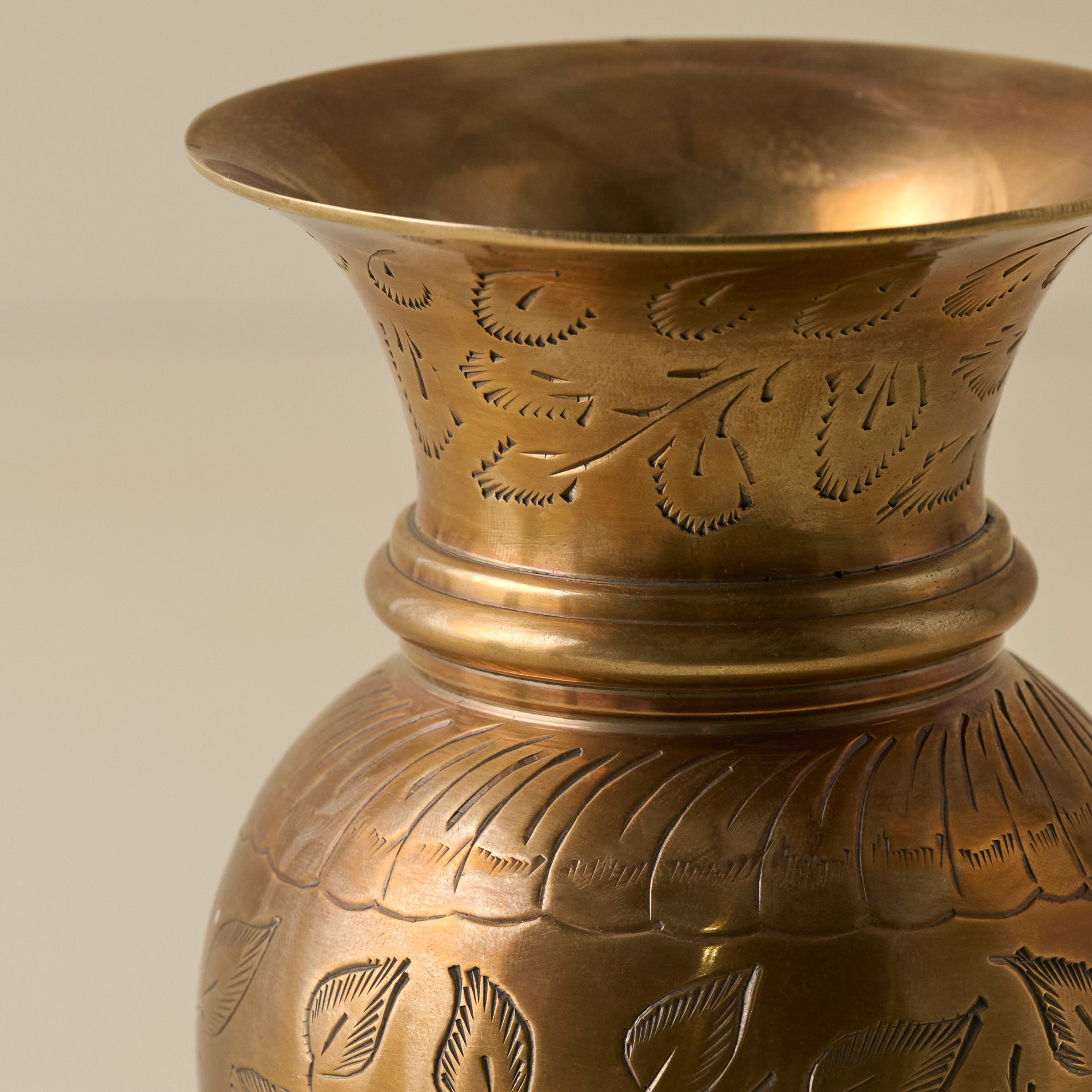 Anna Antiqued Solid Brass Vase - Image 9