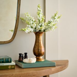 Anna Antiqued Solid Brass Vase