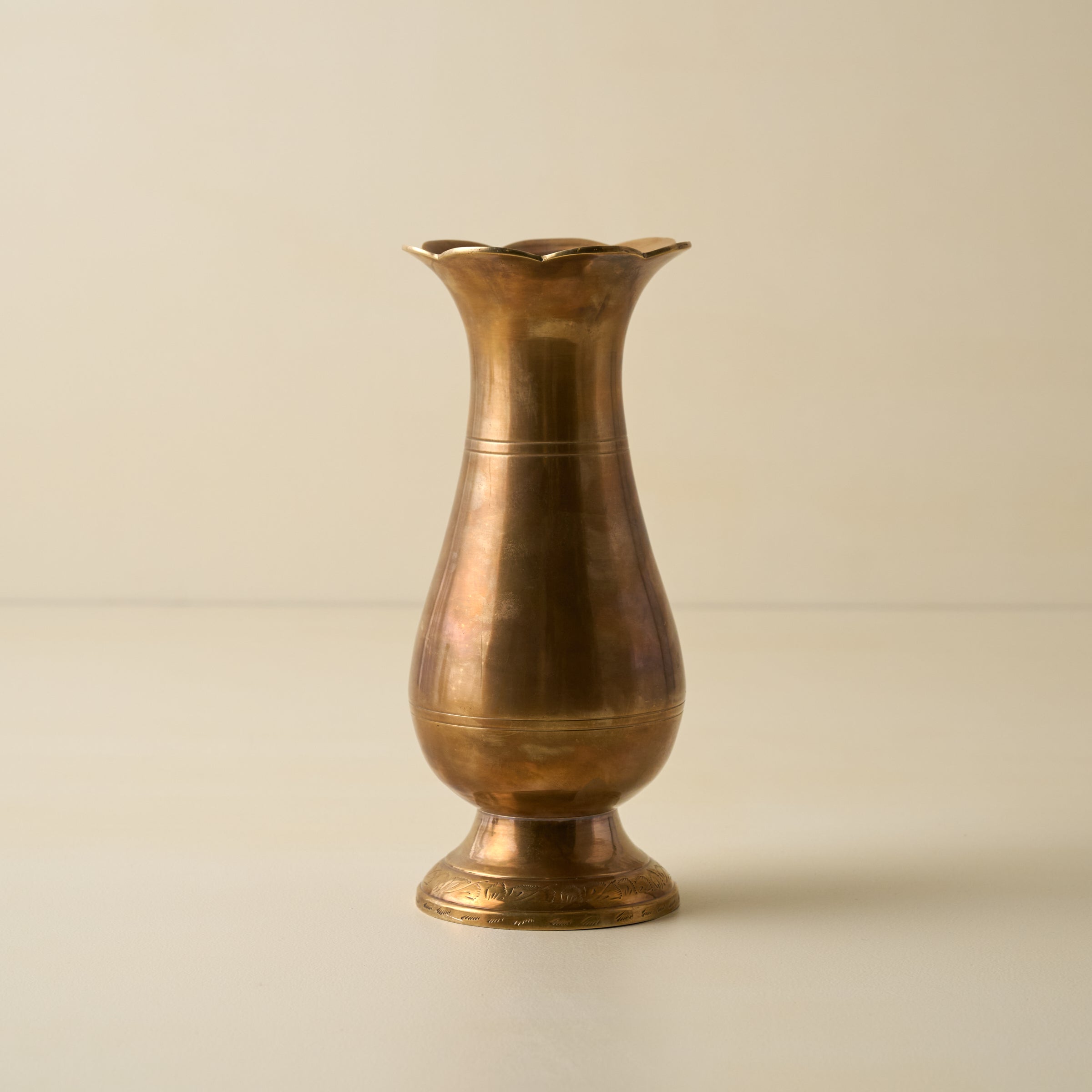 Anna Antiqued Solid Brass Vase - Image 3