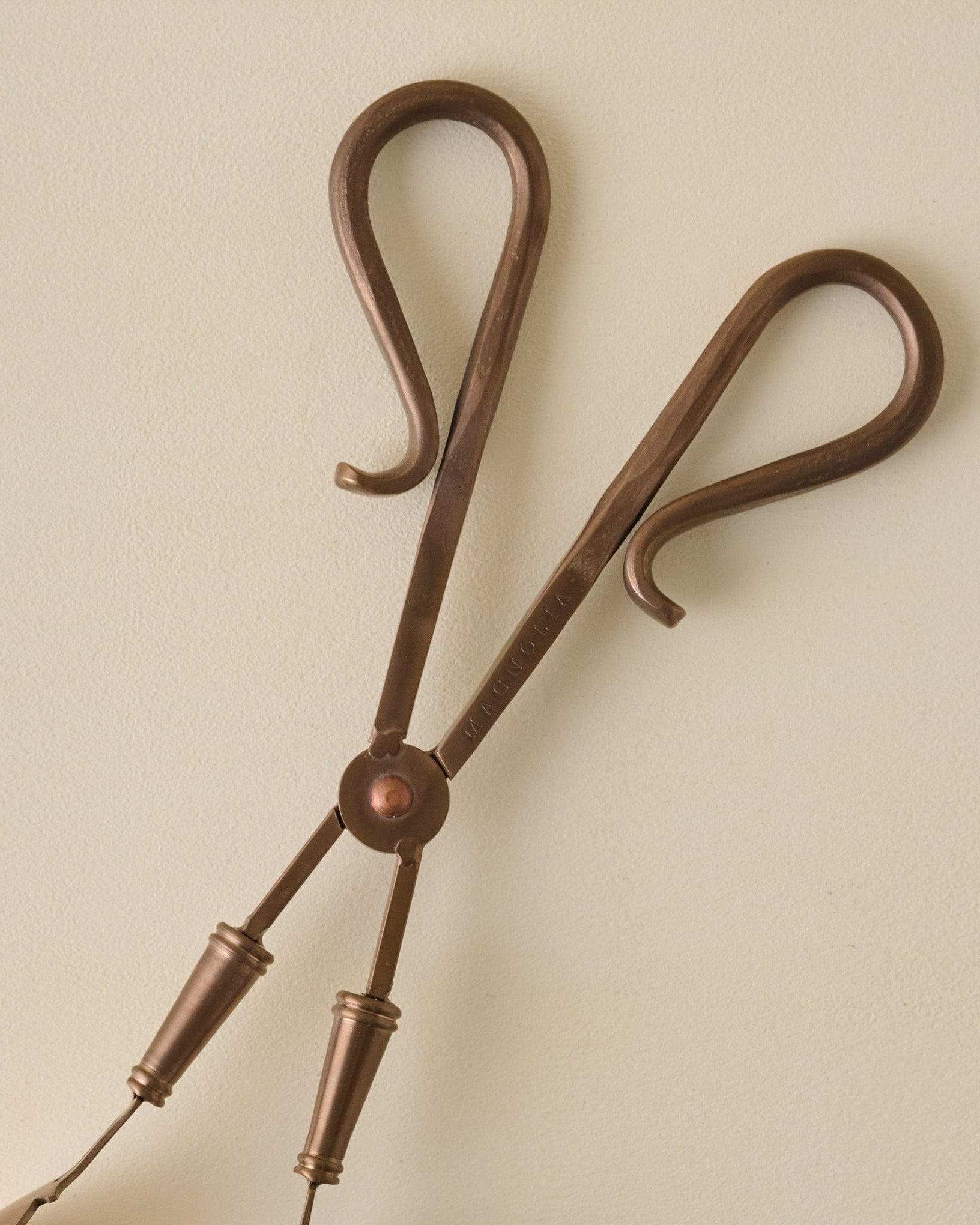 Antique Copper Serving Tongs - Image 2