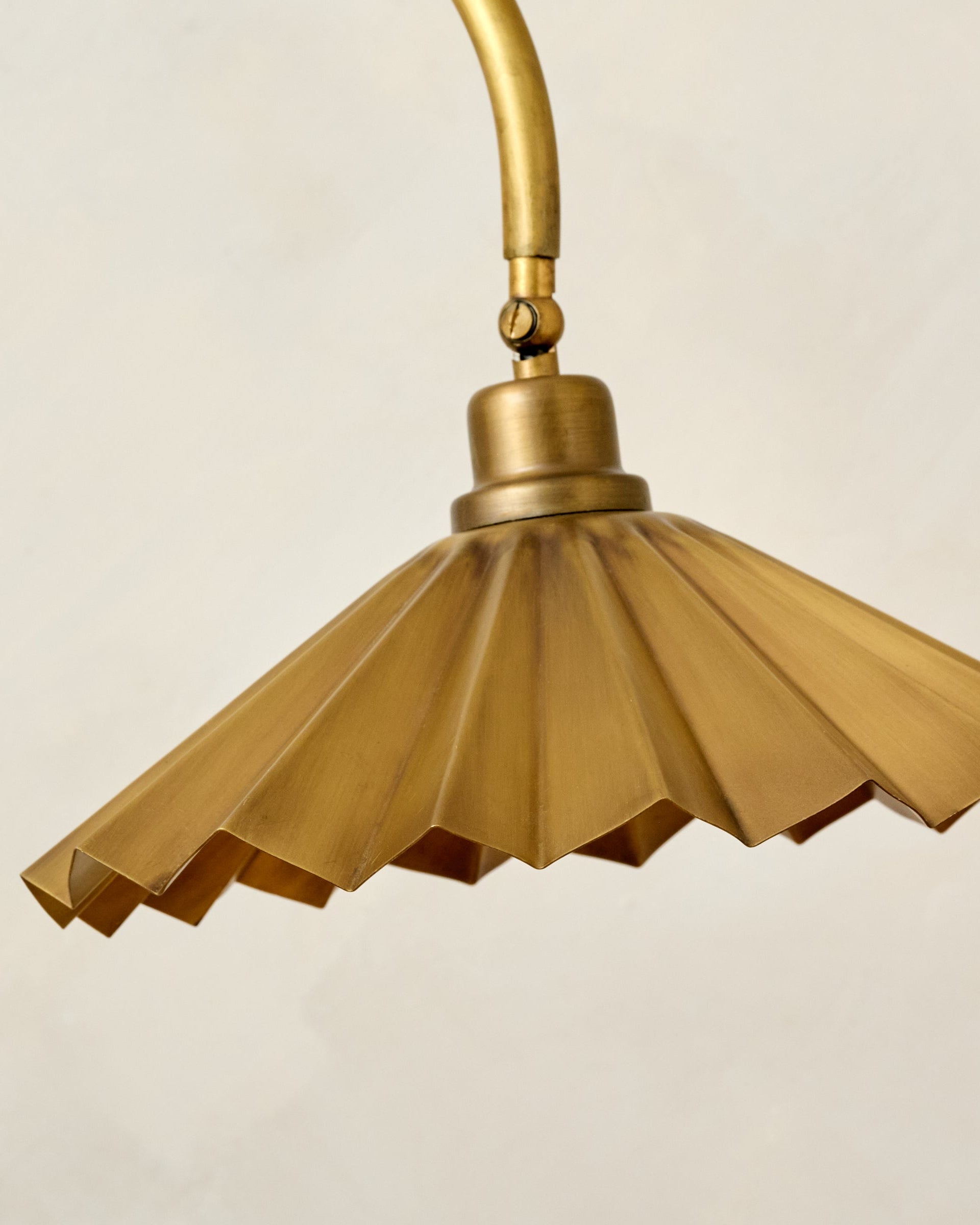Brass Pleat Floor Lamp - Image 2