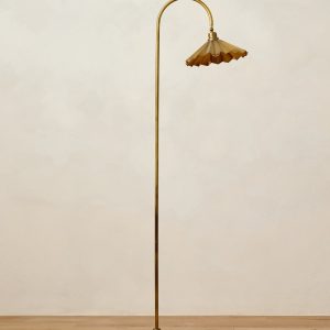 Brass Pleat Floor Lamp