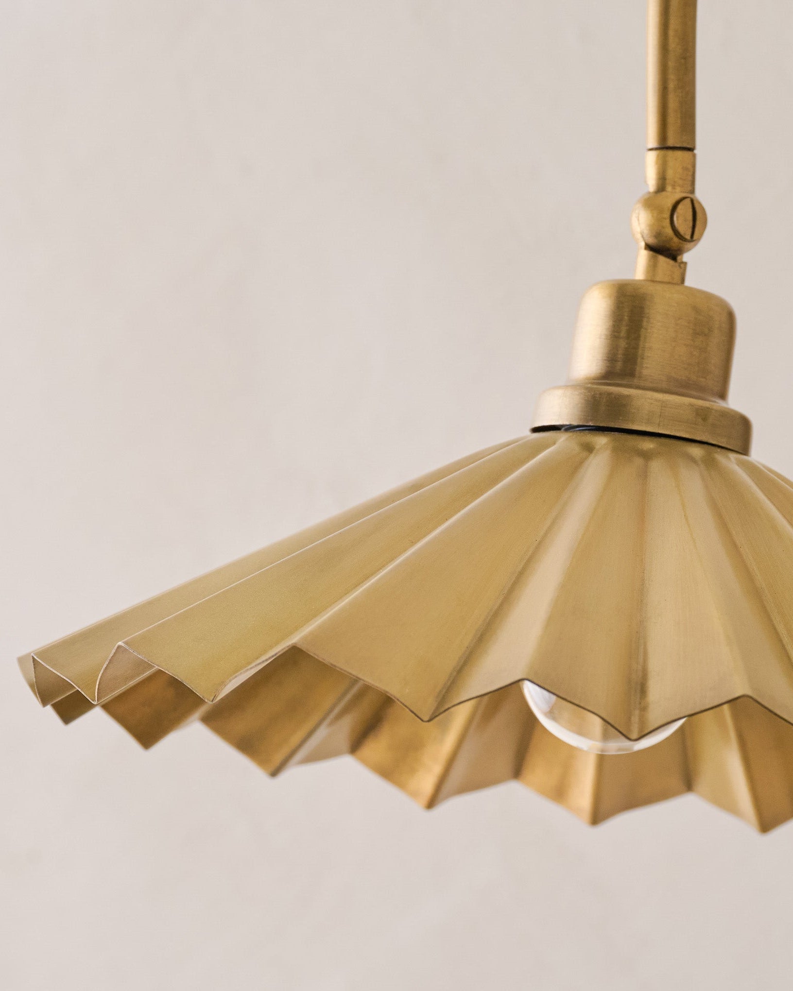 Brass Pleat Plug-in Sconce - Image 3