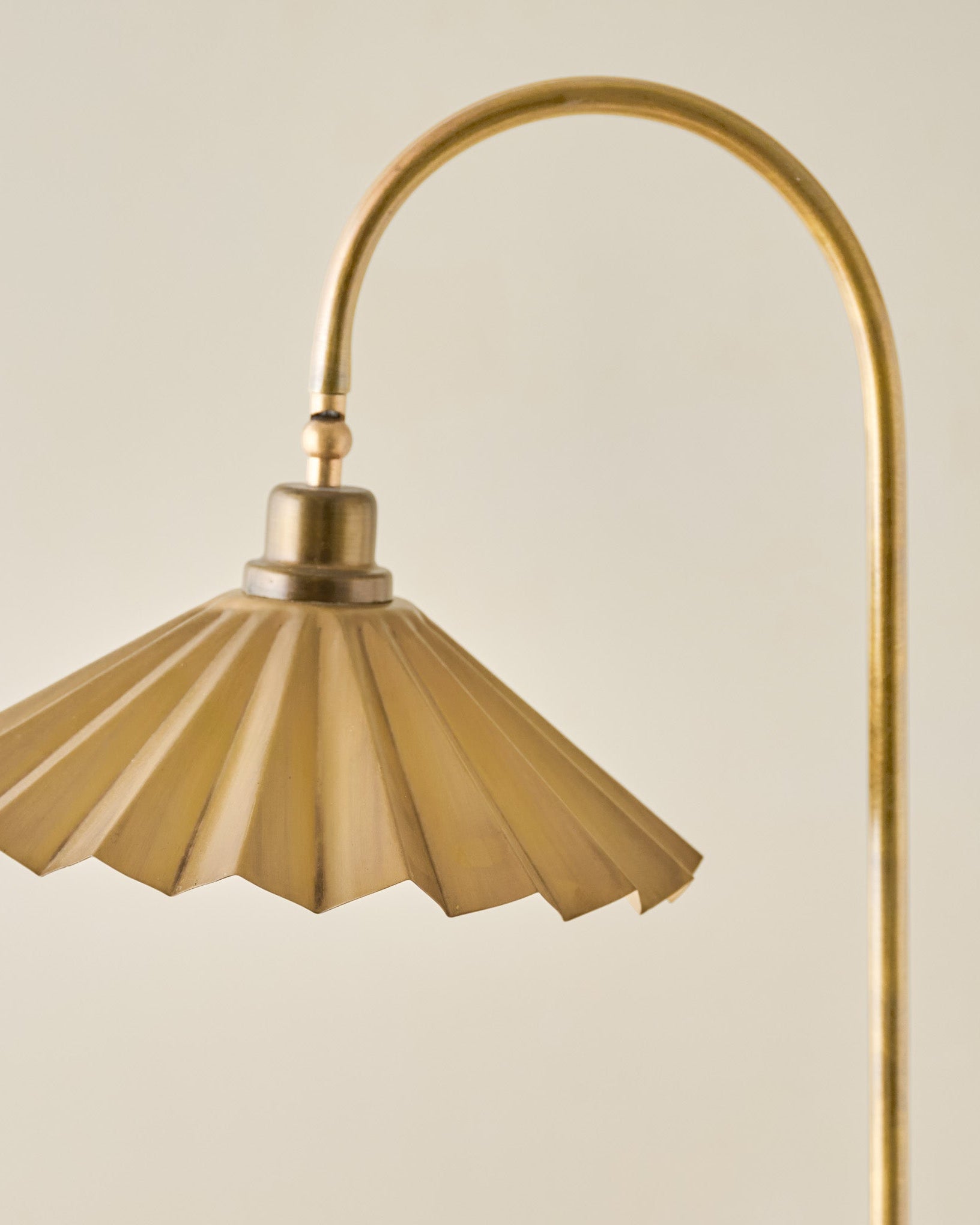 Oversized Brass Pleat Task Lamp - Image 2