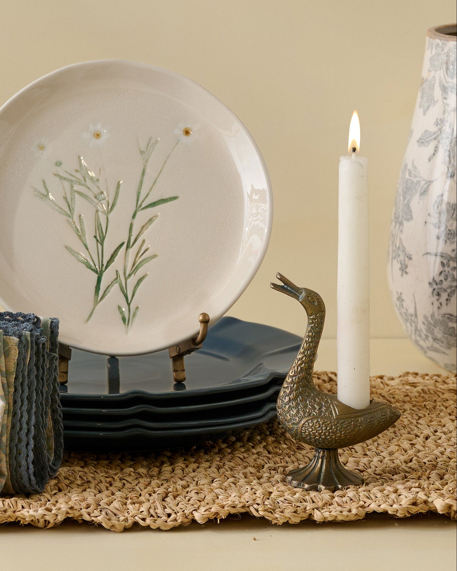 Vintage Inspired Brass Duck Taper Holder - Image 4