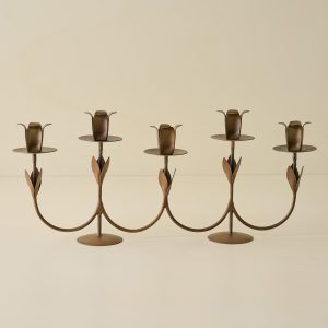 Forged Tulip Candelabra