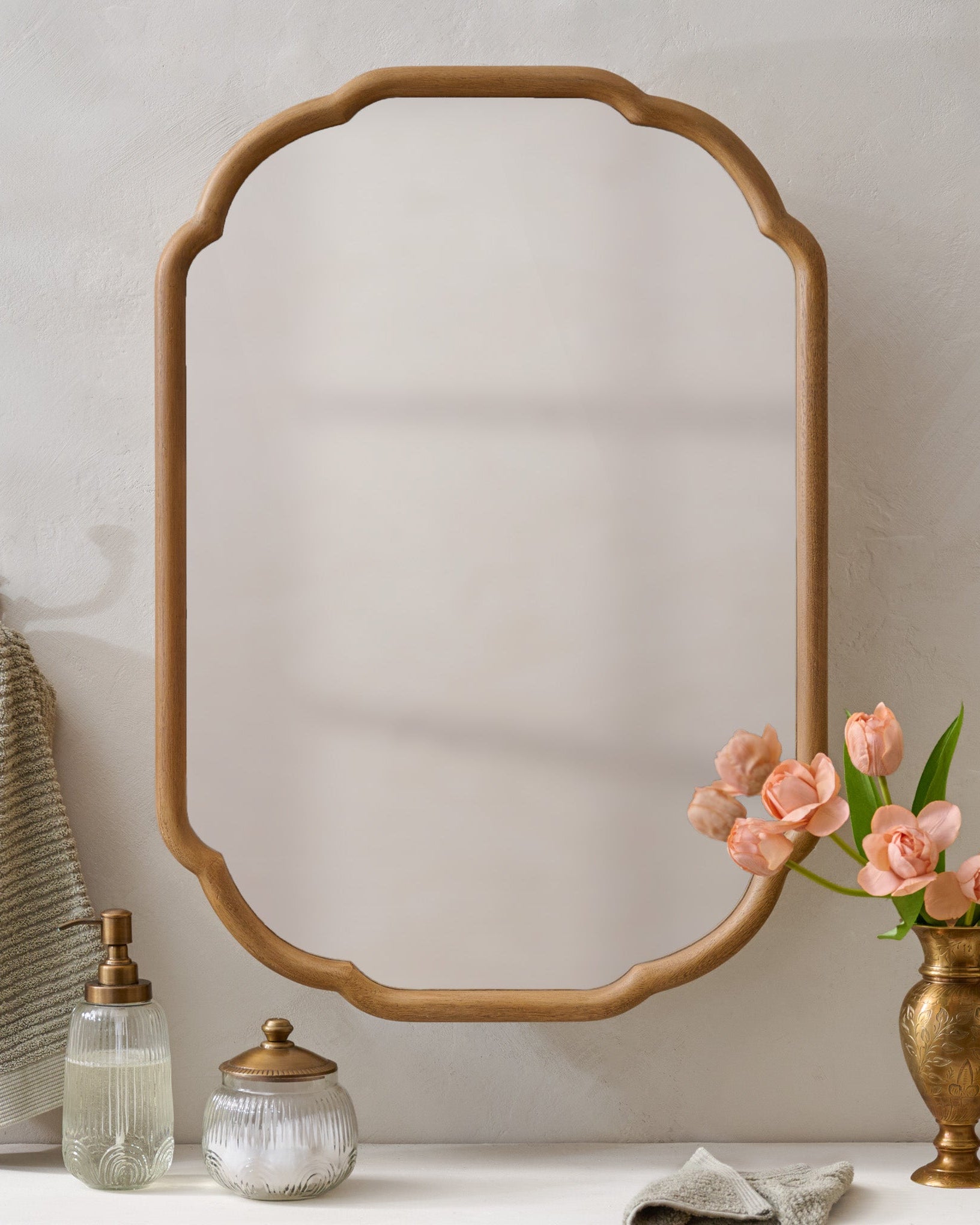 Greer Wood Scalloped Medicine Cabinet