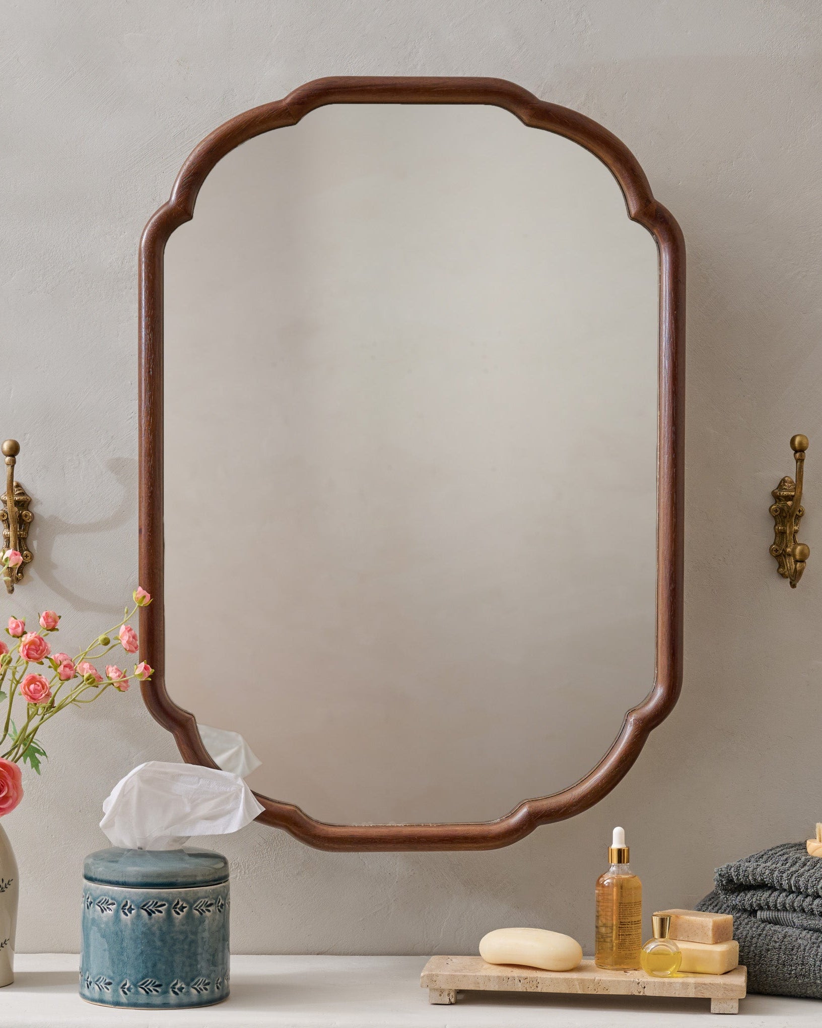 Greer Wood Scalloped Medicine Cabinet - Image 2