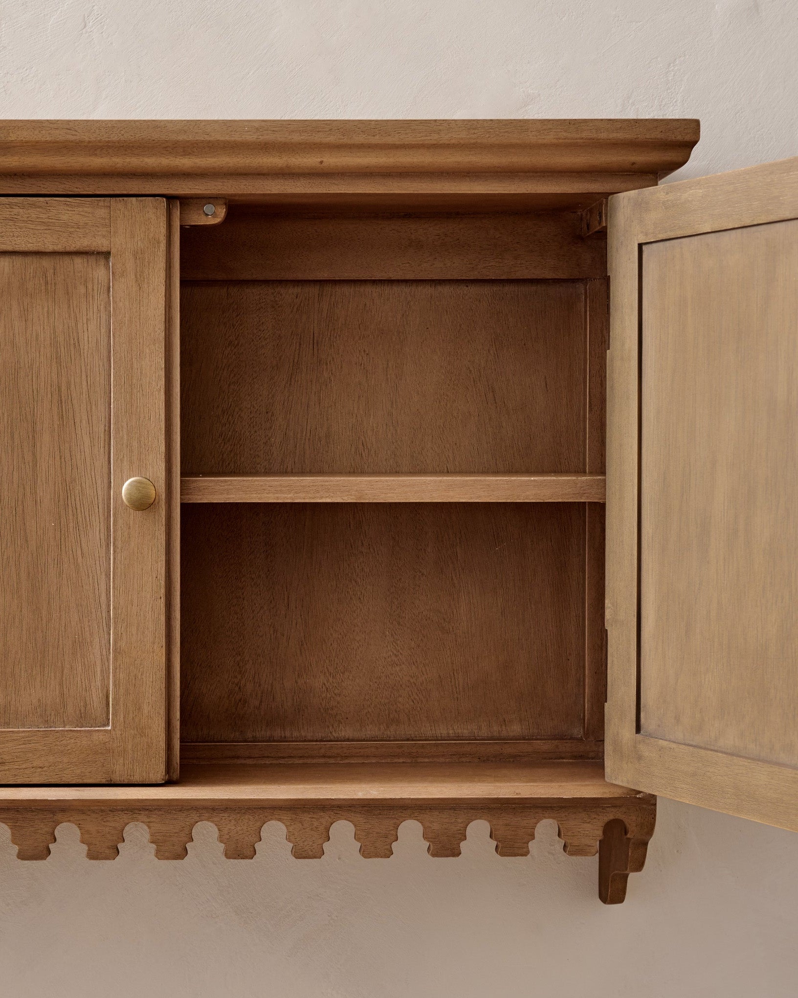 Archie Scalloped Wood Wall Cabinet - Image 3