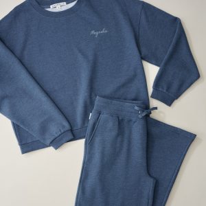Magnolia Heather Navy Straight Leg Loungewear Set