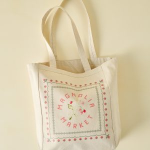 Magnolia Pink Strawberries Canvas Tote