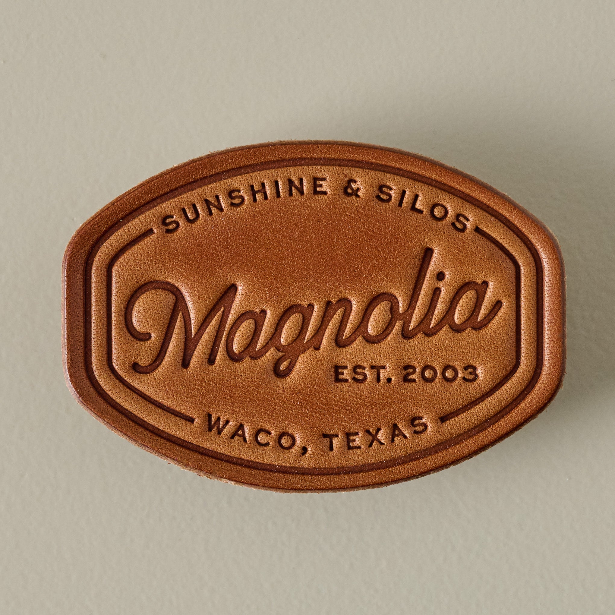 Magnolia Sunshine Leather Magnet