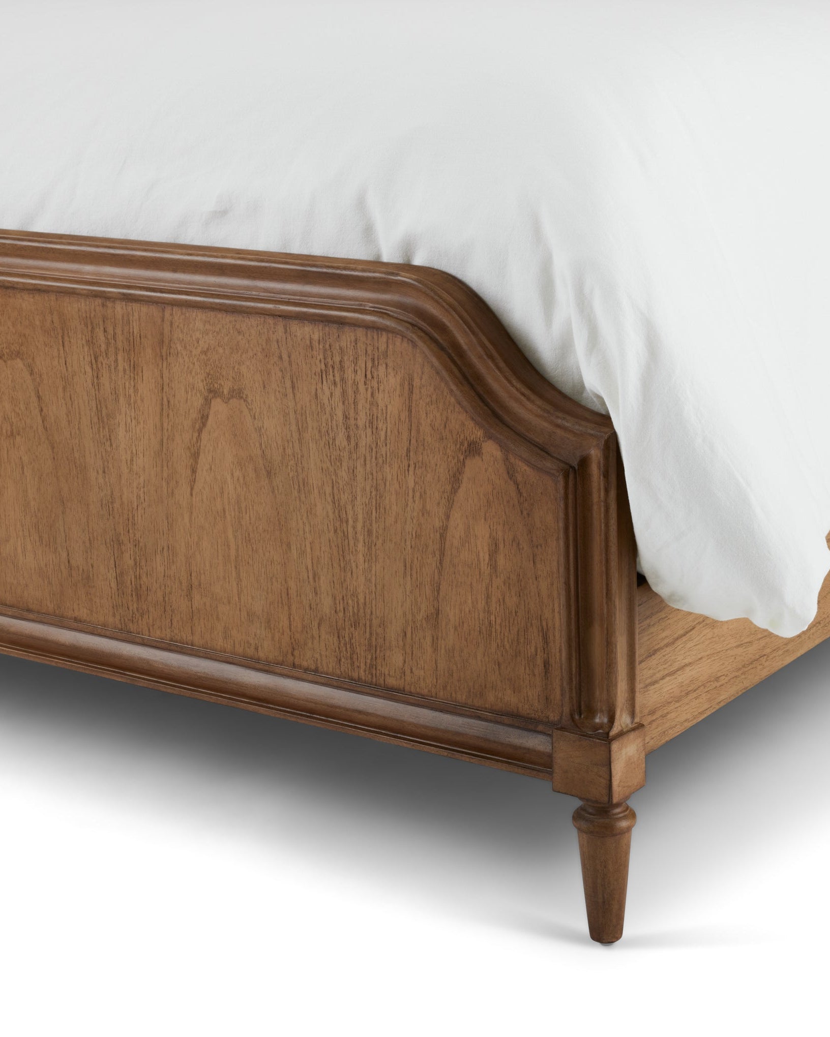 Corinne Mahogany Wood Bed Frame with Headboard - Image 4
