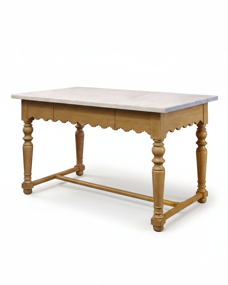 Sadie Scalloped Kitchen Island - Image 2