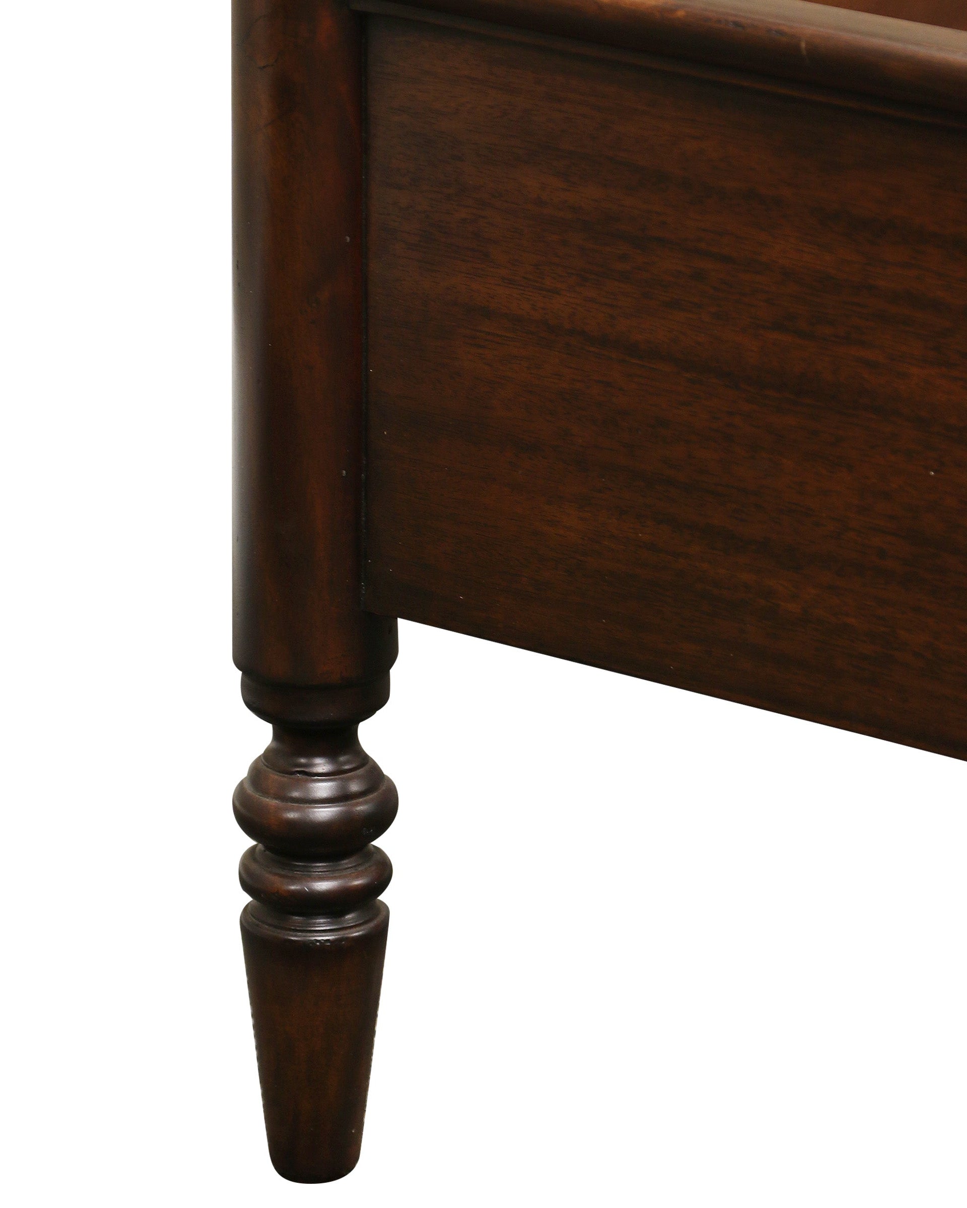 Miller Solid Mahogany Four Poster Bed with Hand-Carved Wood Trim - Image 4