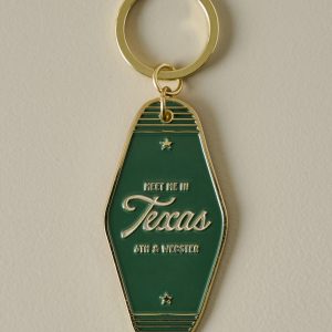Meet Me in Texas Enamel Hotel Keytag Keychain
